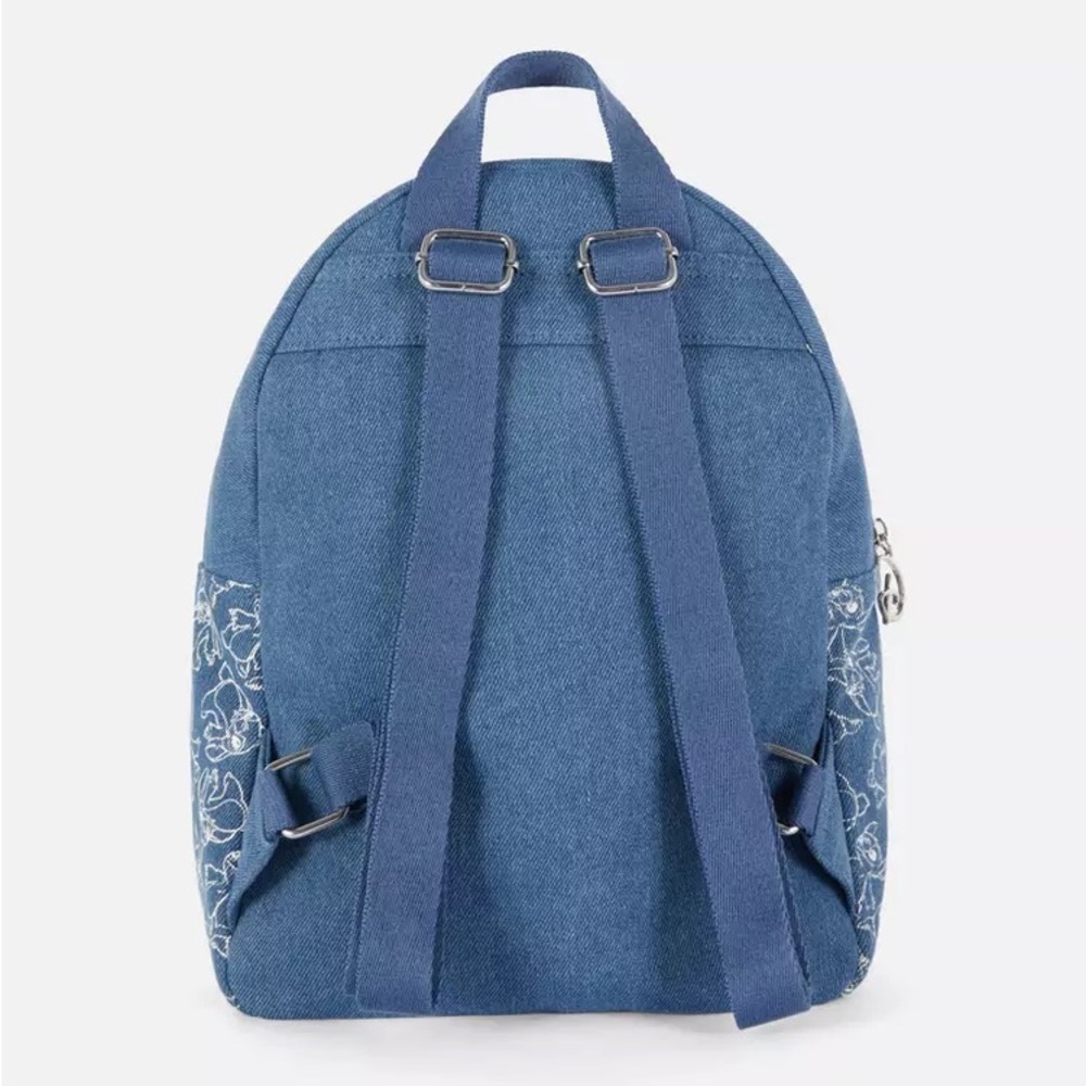 Disneys : Stitch Blue Denim Embroidered Backpack | NWT ✨ - Picture 12 of 12